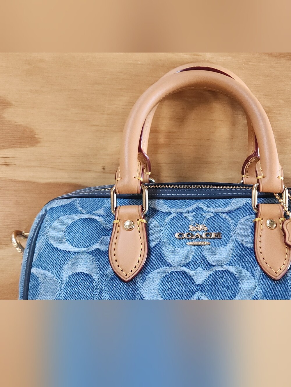 Coach Mini Rowan In Signature Denim - Picture 4 of 14